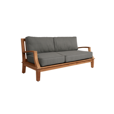 Grande 4-Piece Teak Outdoor Patio Deep Seating Set with Sunbrella® Canvas Cushion