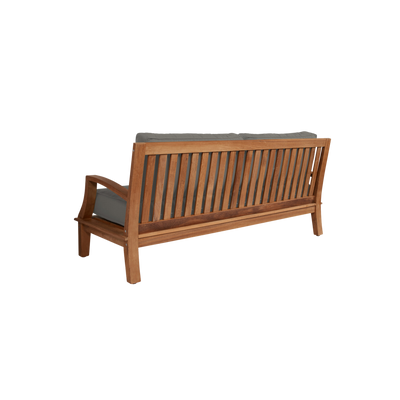 Grande 4-Piece Teak Outdoor Patio Deep Seating Set with Sunbrella® Canvas Cushion