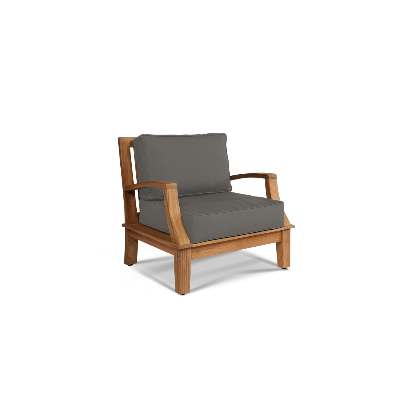 Grande 4-Piece Teak Outdoor Patio Deep Seating Set with Sunbrella® Canvas Cushion