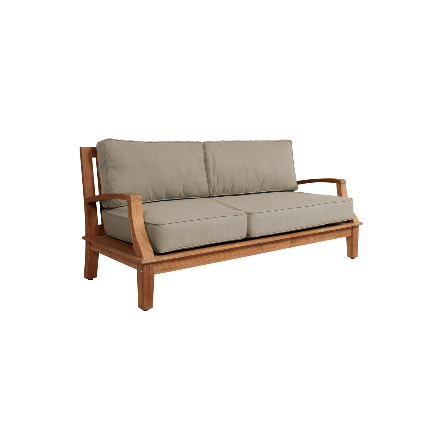 Grande 4-Piece Teak Outdoor Patio Deep Seating Set with Sunbrella® Canvas Cushion