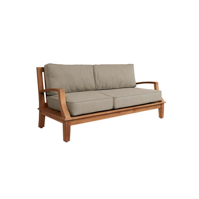 Grande 4-Piece Teak Outdoor Patio Deep Seating Set with Sunbrella® Canvas Cushion