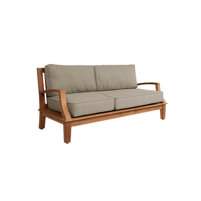 Grande 4-Piece Teak Outdoor Patio Deep Seating Set with Sunbrella® Canvas Cushion