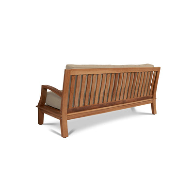 Grande 4-Piece Teak Outdoor Patio Deep Seating Set with Sunbrella® Canvas Cushion