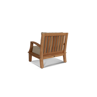 Grande 4-Piece Teak Outdoor Patio Deep Seating Set with Sunbrella® Canvas Cushion