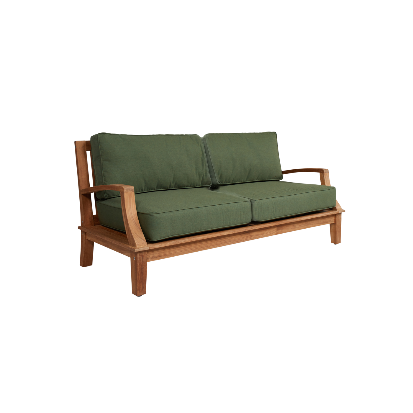 Grande 4-Piece Teak Outdoor Patio Deep Seating Set with Sunbrella® Canvas Cushion
