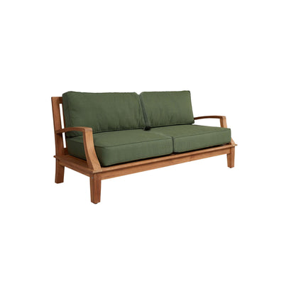 Grande 4-Piece Teak Outdoor Patio Deep Seating Set with Sunbrella® Canvas Cushion