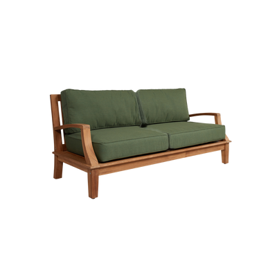 Grande 4-Piece Teak Outdoor Patio Deep Seating Set with Sunbrella® Canvas Cushion
