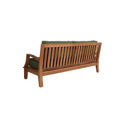 Grande 4-Piece Teak Outdoor Patio Deep Seating Set with Sunbrella® Canvas Cushion