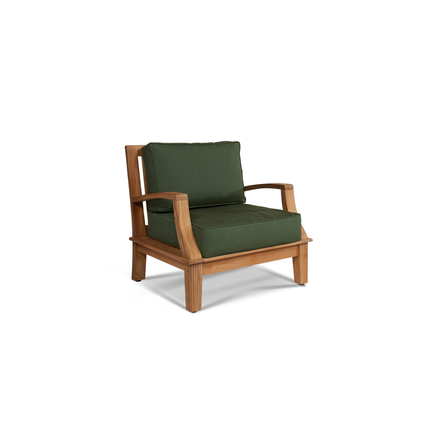 Grande 4-Piece Teak Outdoor Patio Deep Seating Set with Sunbrella® Canvas Cushion
