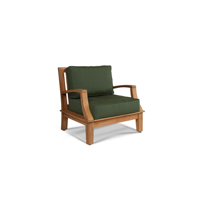 Grande 4-Piece Teak Outdoor Patio Deep Seating Set with Sunbrella® Canvas Cushion