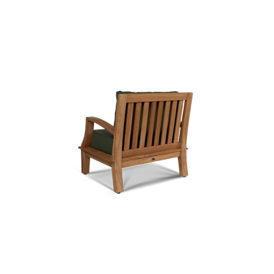 Grande 4-Piece Teak Outdoor Patio Deep Seating Set with Sunbrella® Canvas Cushion