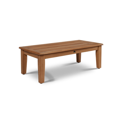 Grande 4-Piece Teak Outdoor Patio Deep Seating Set with Sunbrella® Canvas Cushion