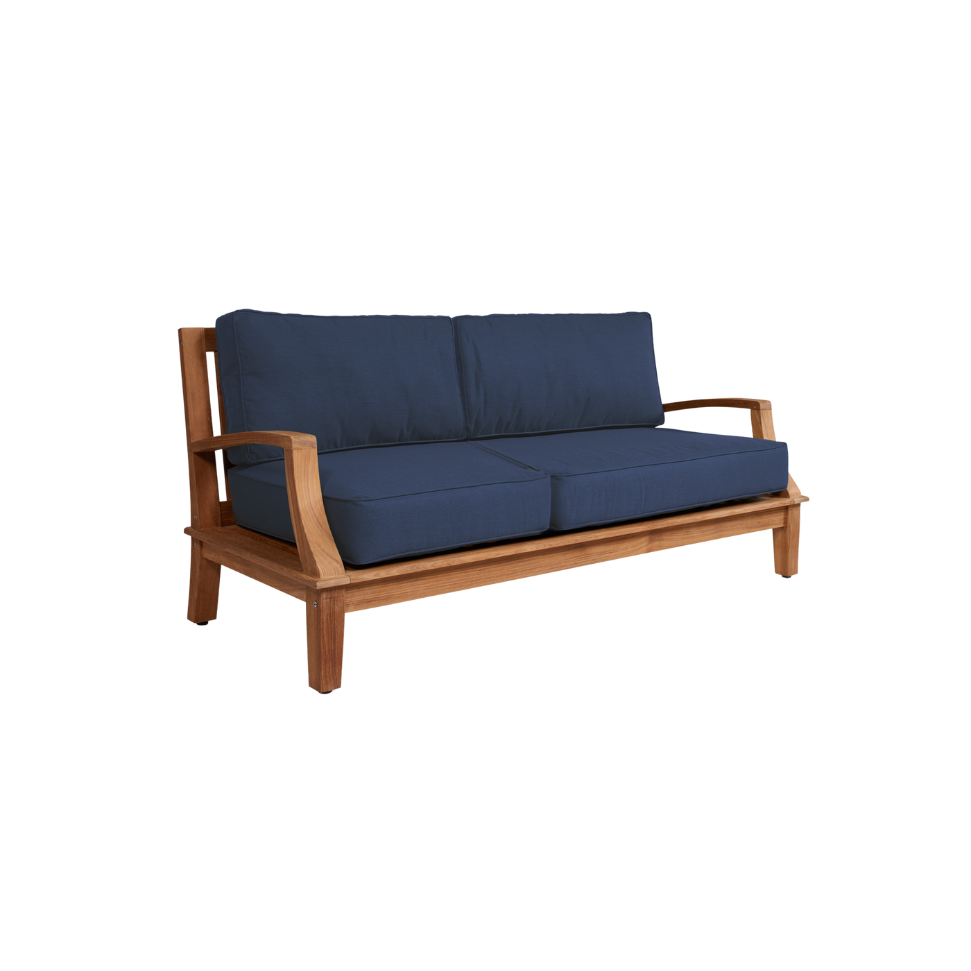 Grande 4-Piece Teak Outdoor Patio Deep Seating Set with Sunbrella® Canvas Cushion