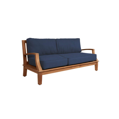 Grande 4-Piece Teak Outdoor Patio Deep Seating Set with Sunbrella® Canvas Cushion