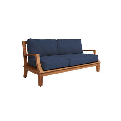 Grande 4-Piece Teak Outdoor Patio Deep Seating Set with Sunbrella® Canvas Cushion