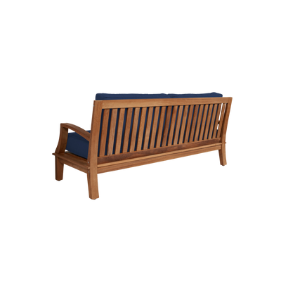 Grande 4-Piece Teak Outdoor Patio Deep Seating Set with Sunbrella® Canvas Cushion