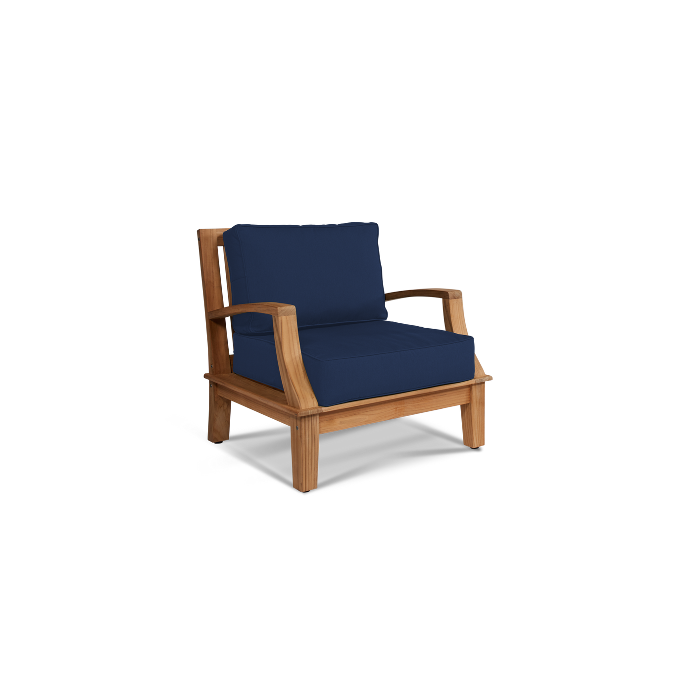 Grande 4-Piece Teak Outdoor Patio Deep Seating Set with Sunbrella® Canvas Cushion