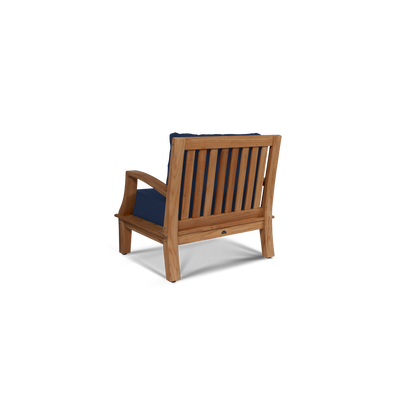 Grande 4-Piece Teak Outdoor Patio Deep Seating Set with Sunbrella® Canvas Cushion