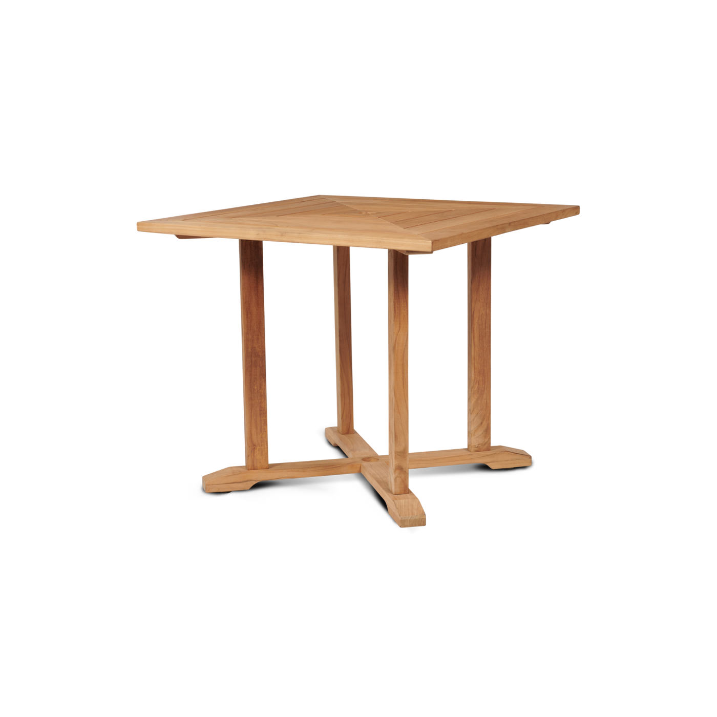 Herning 5-Piece Square Teak Outdoor Dining Set with Stacking Armchairs