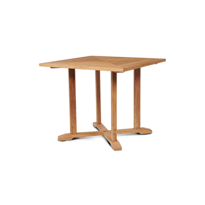 Herning 5-Piece Square Teak Outdoor Dining Set with Stacking Armchairs