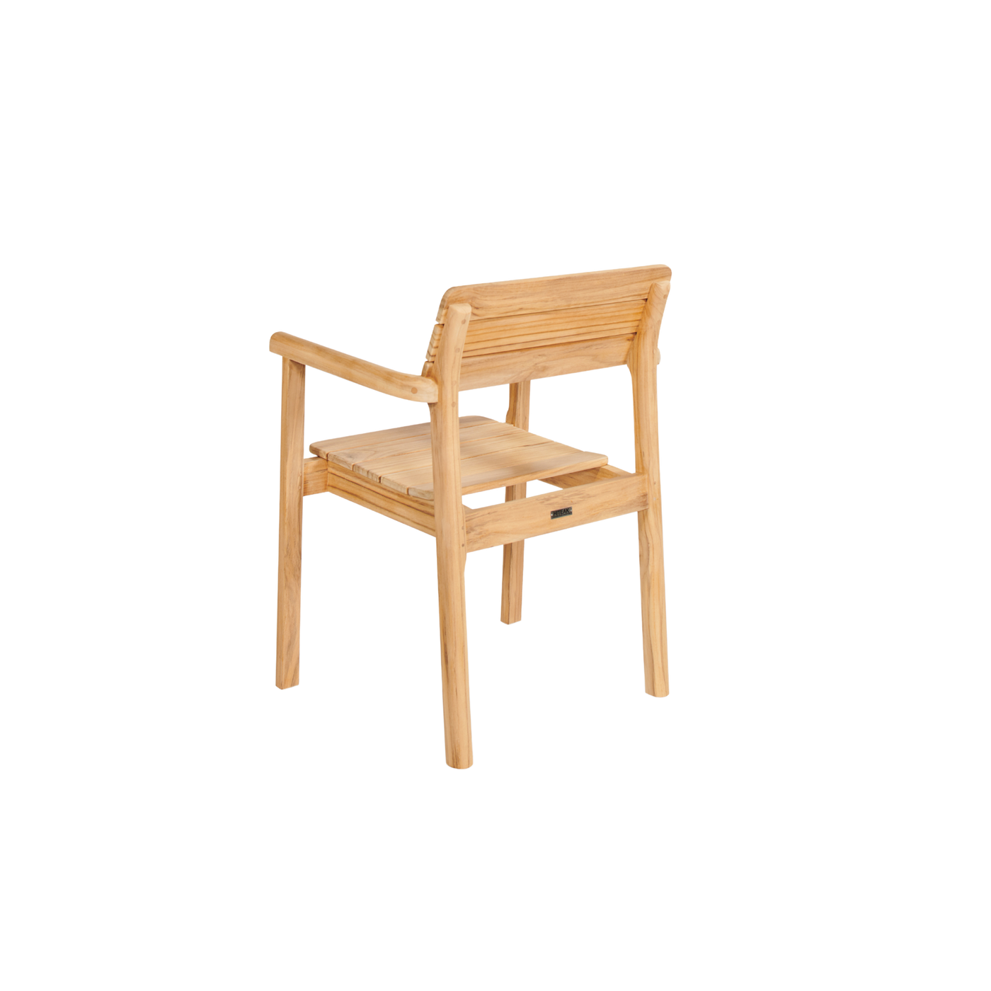 Modurn 5-Piece Rectangular Teak Outdoor Dining Set with Stacking Armchairs