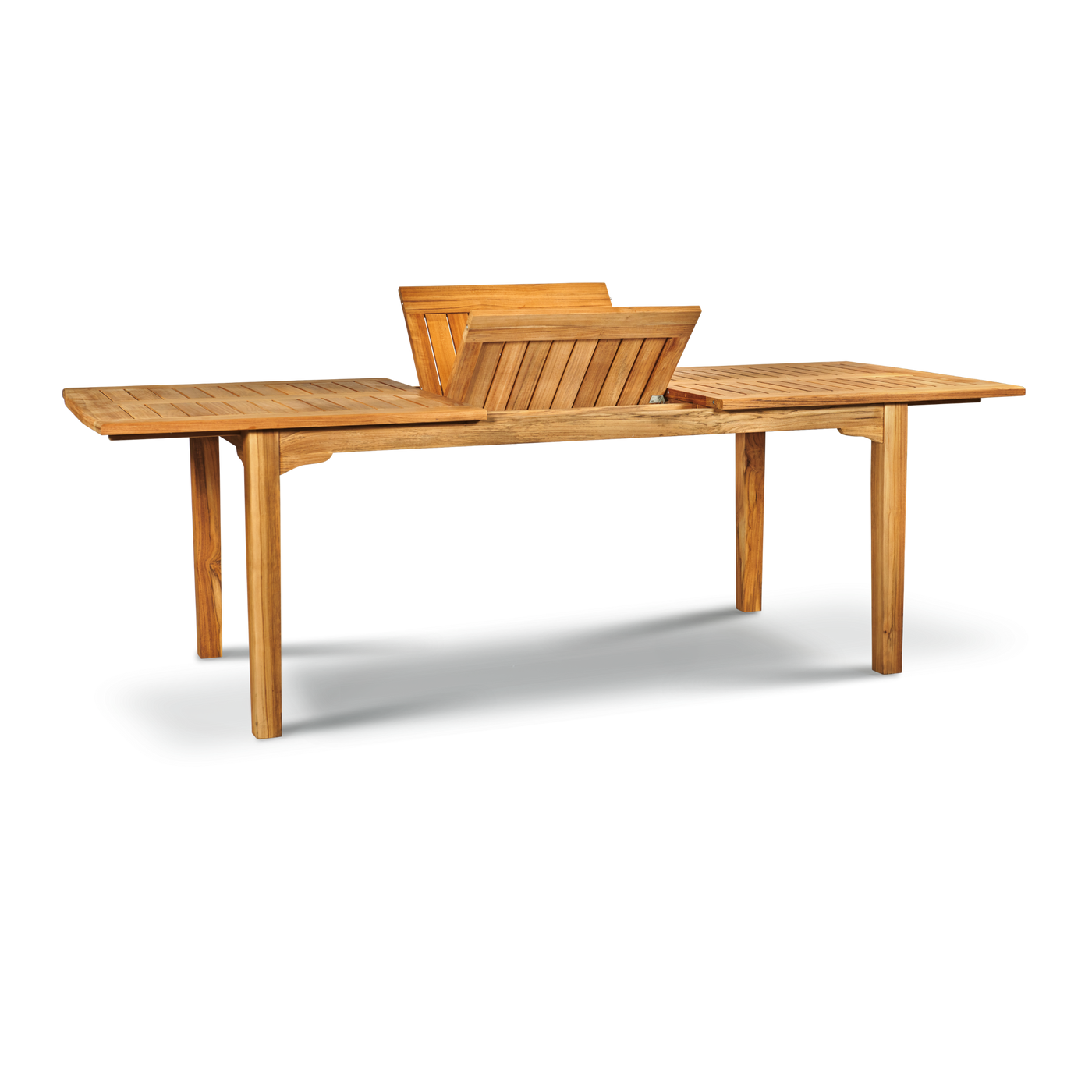 Manorhouse 7-Piece Rectangular Teak Outdoor Dining Set with Extendable Table and Stacking Armchairs