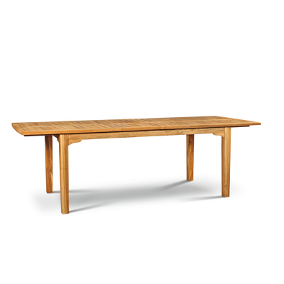 Manorhouse 9-Piece Rectangular Teak Outdoor Family Dining Set with Extendable Table