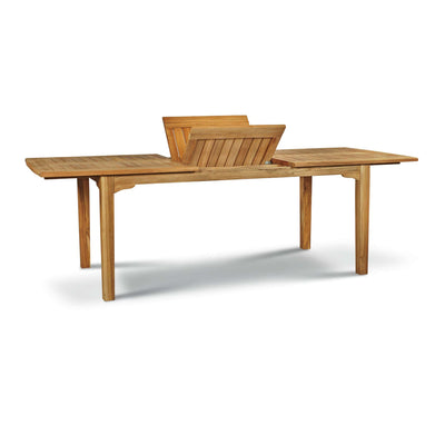 Manorhouse 9-Piece Rectangular Teak Outdoor Family Dining Set with Extendable Table