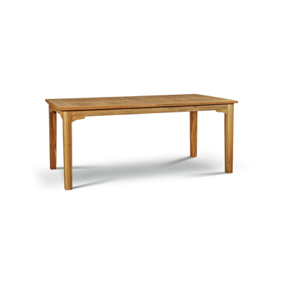 Manorhouse 9-Piece Rectangular Teak Outdoor Family Dining Set with Extendable Table