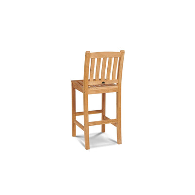 Oasis 3-Piece Square Teak Outdoor Bar Height Dining Set