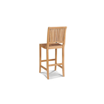 Palm 3-Piece Round Teak Outdoor Bar Height Dining Set