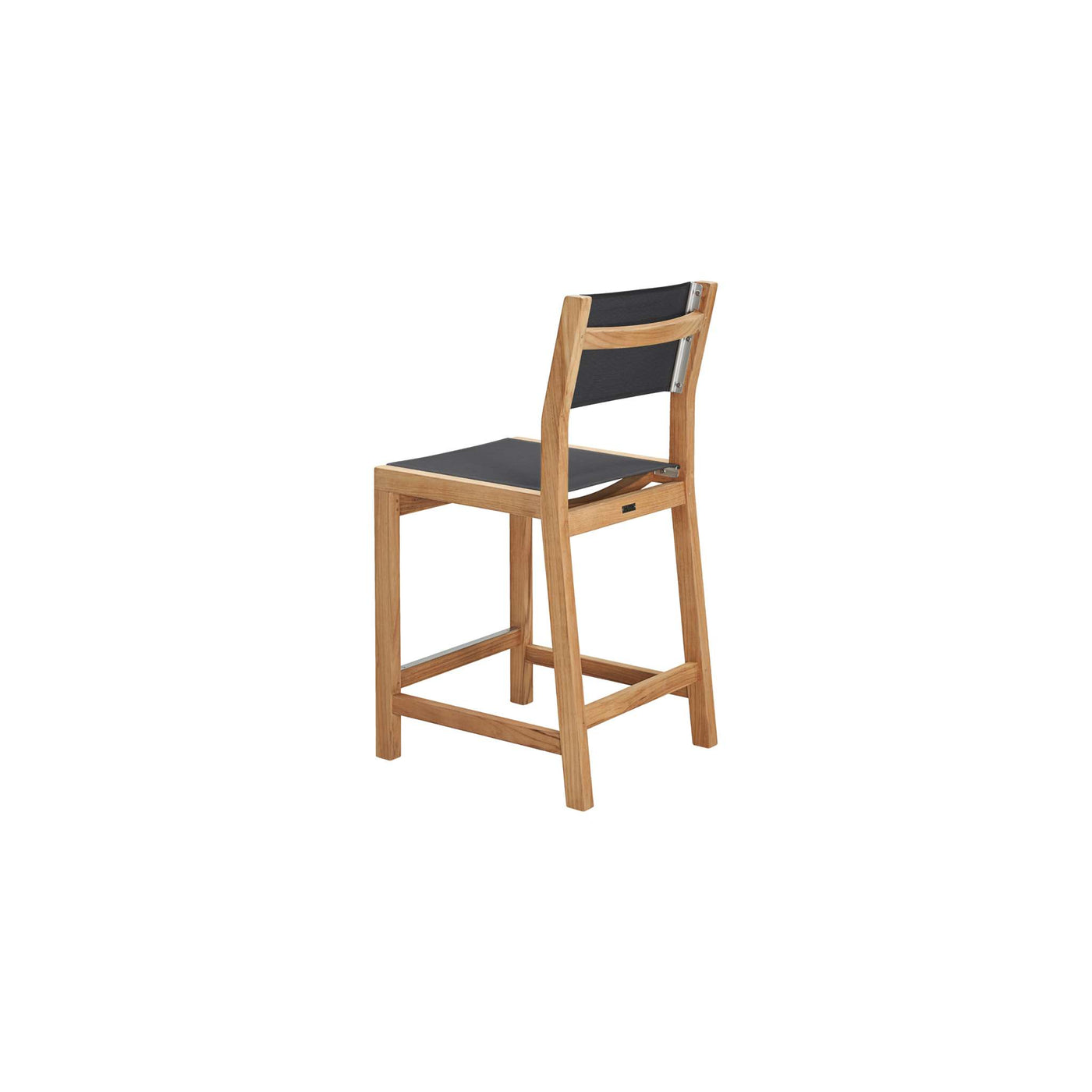 Pearl 7-Piece Rectangular Teak Outdoor Counter Height Dining Set in Black