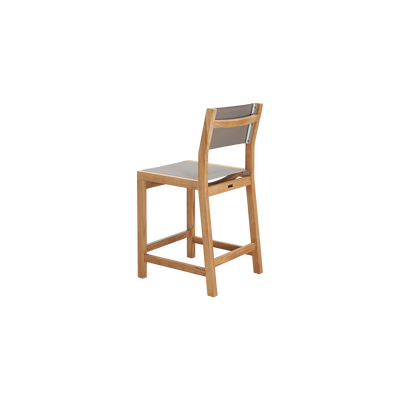 Pearl 7-Piece Rectangular Teak Outdoor Counter Height Dining Set in Black