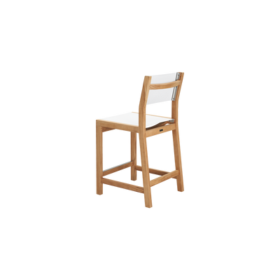 Pearl 7-Piece Rectangular Teak Outdoor Counter Height Dining Set in Black
