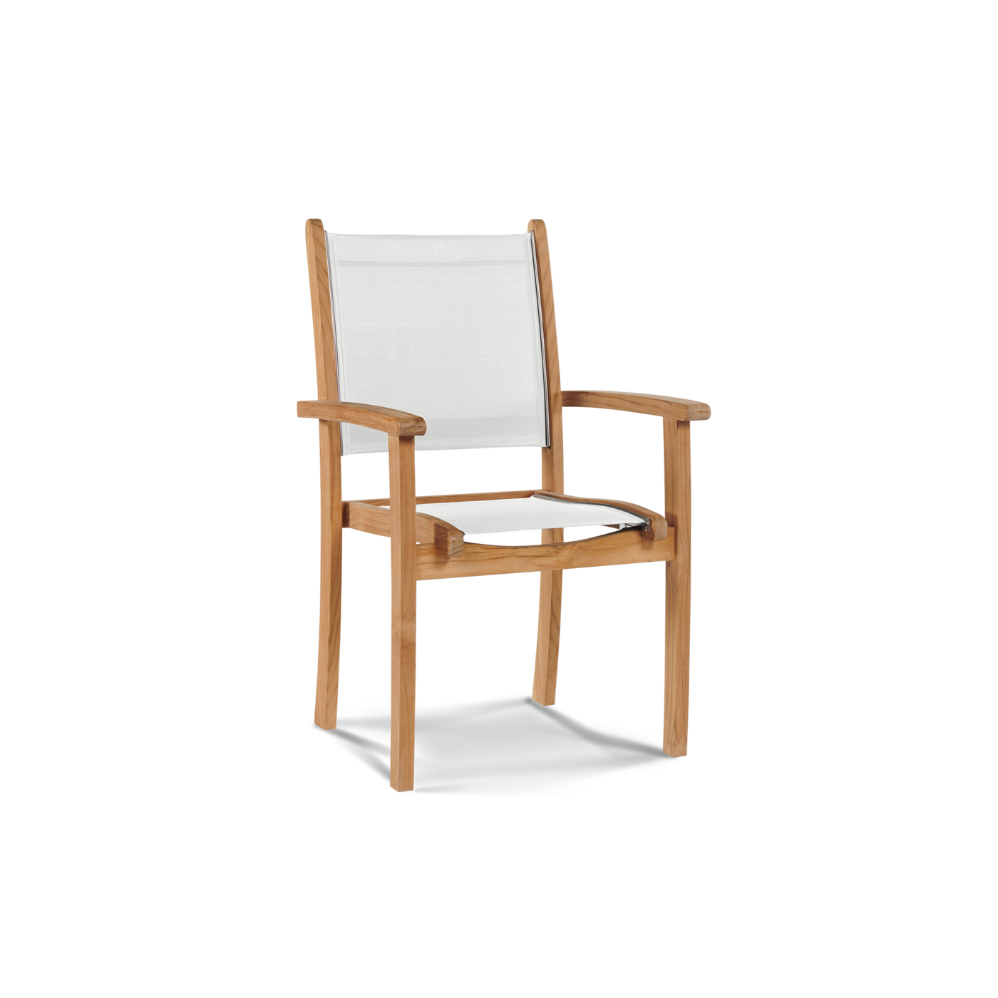 Pearl 5-Piece Square Teak Outdoor Dining Set in Black with Stacking Armchairs