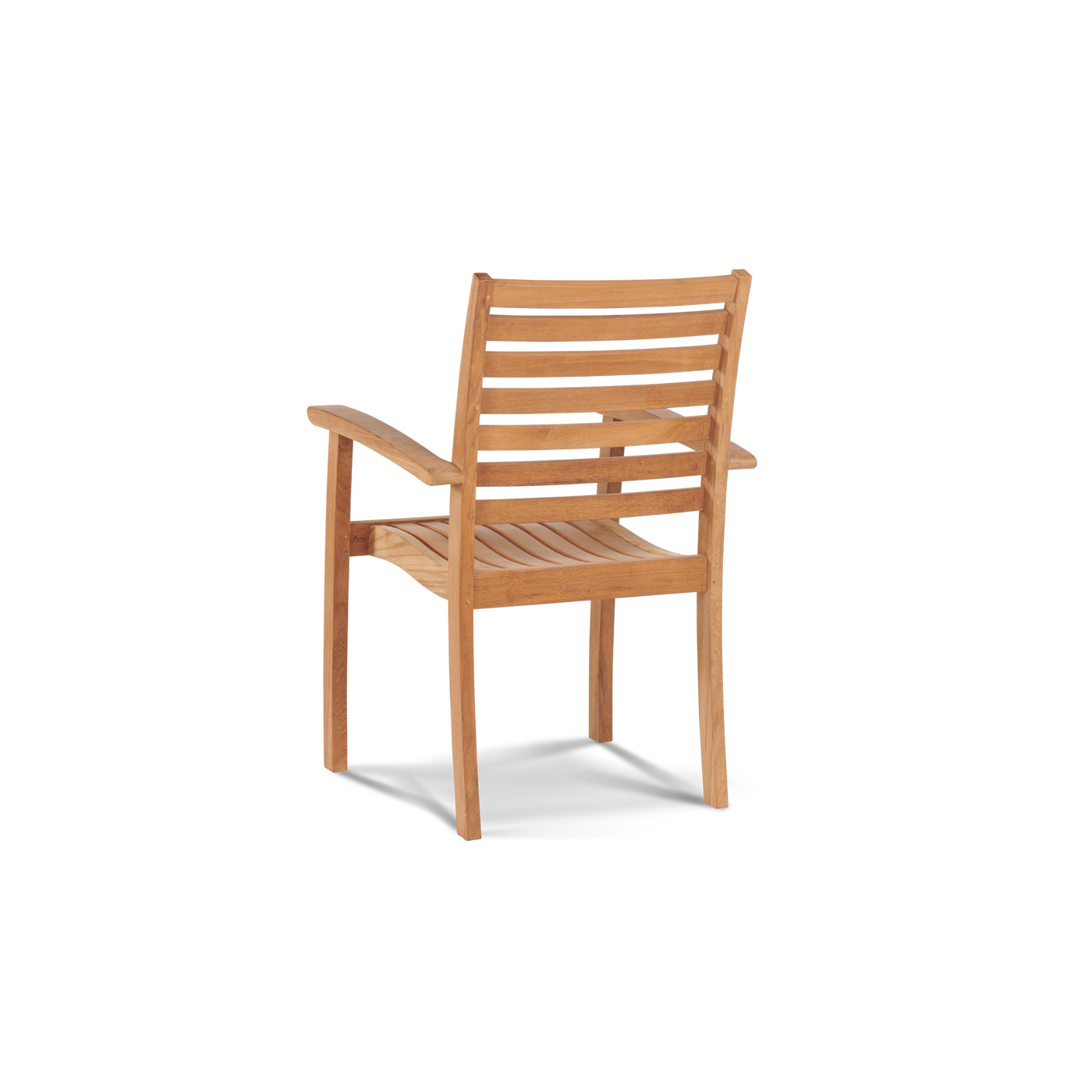 Royal 5-Piece Round Teak Outdoor Dining Set with Lazy Susan and Stacking Armchairs
