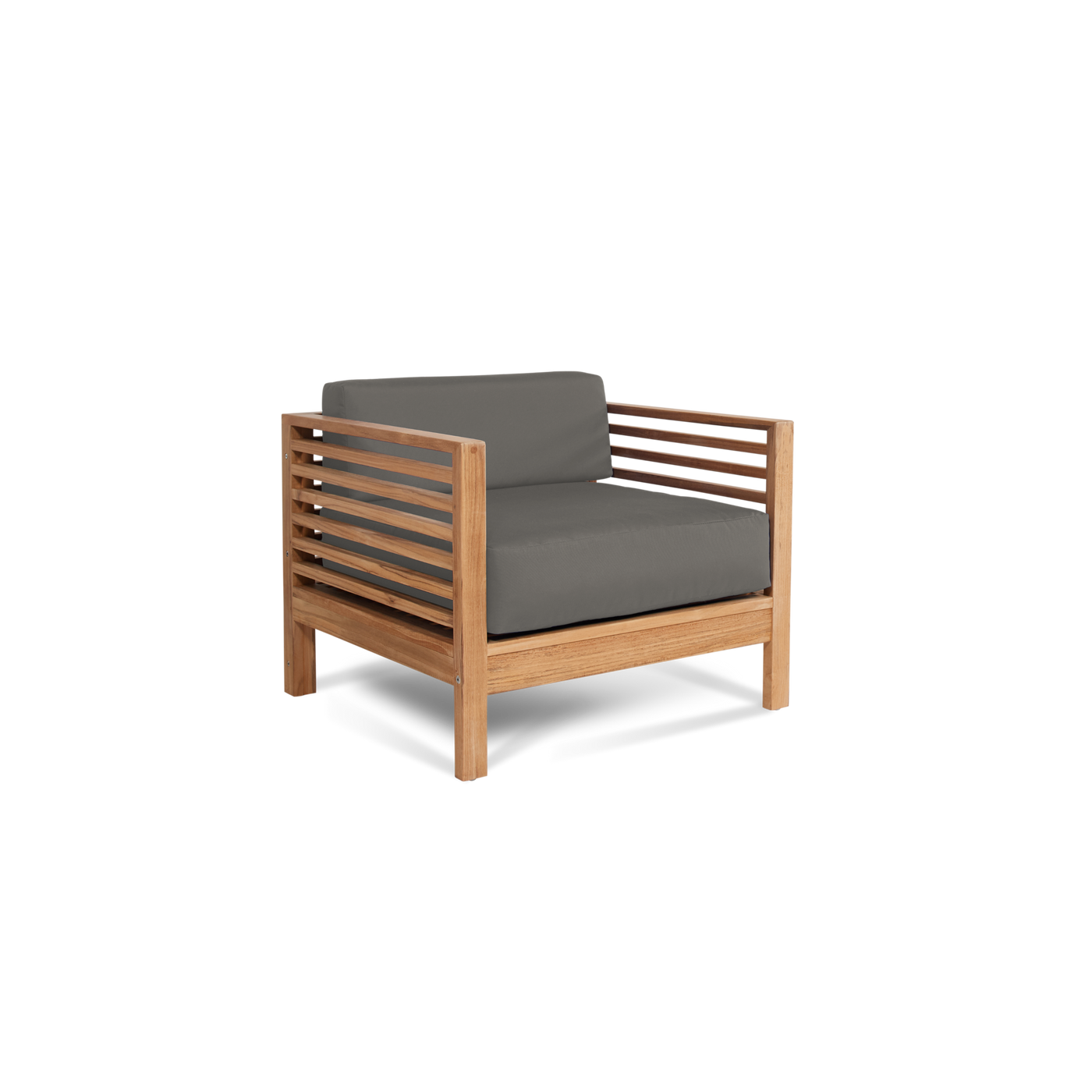 Summer 5-Piece Teak Outdoor Patio Deep Seating Set with Subrella Canvas Cushion