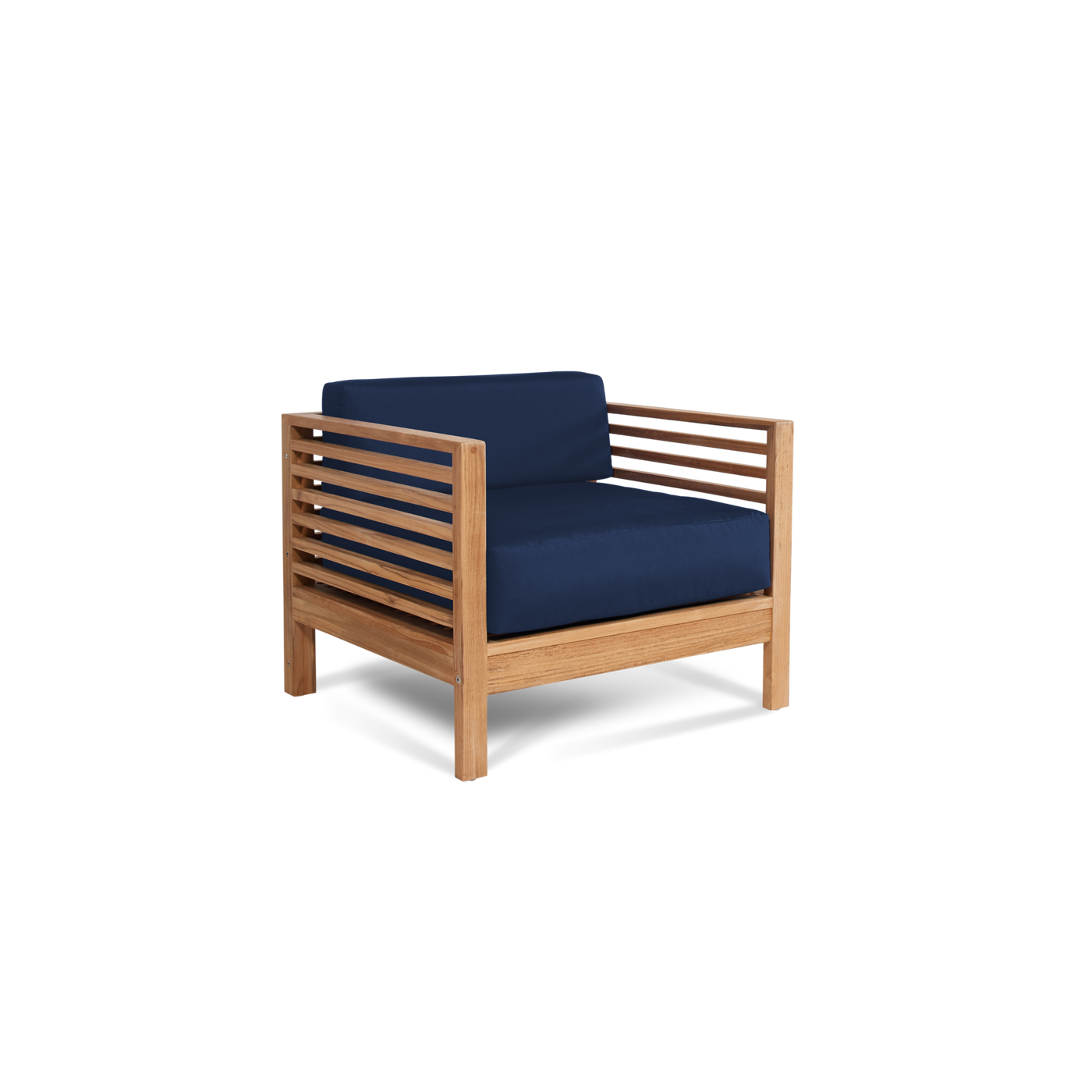 Summer 5-Piece Teak Outdoor Patio Deep Seating Set with Subrella Canvas Cushion