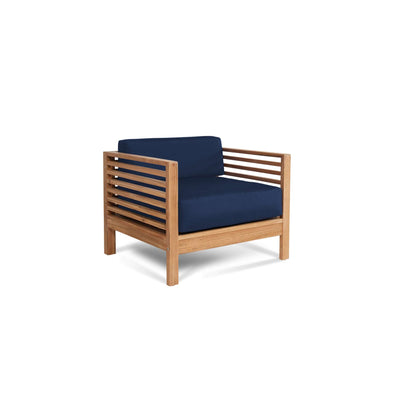 Summer 5-Piece Teak Outdoor Patio Deep Seating Set with Subrella Canvas Cushion