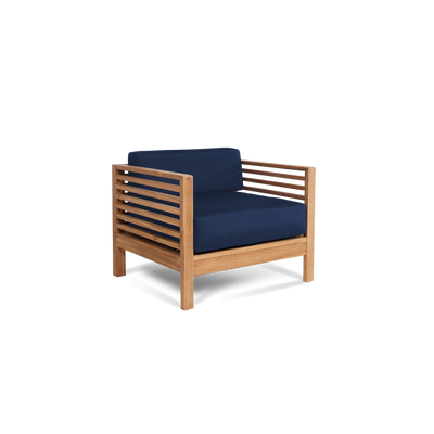 Summer 5-Piece Teak Outdoor Patio Deep Seating Set with Subrella Canvas Cushion