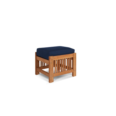 Summer 5-Piece Teak Outdoor Patio Deep Seating Set with Subrella Canvas Cushion