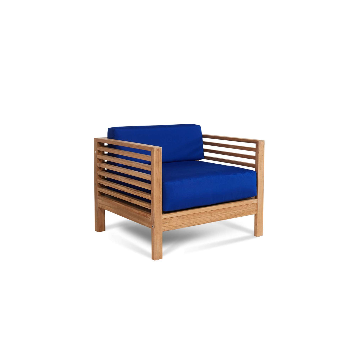 Summer 5-Piece Teak Outdoor Patio Deep Seating Set with Subrella Canvas Cushion