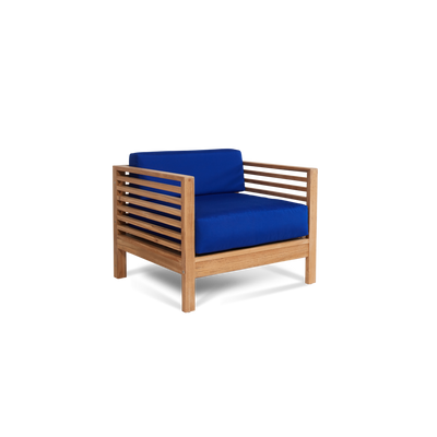 Summer 5-Piece Teak Outdoor Patio Deep Seating Set with Subrella Canvas Cushion