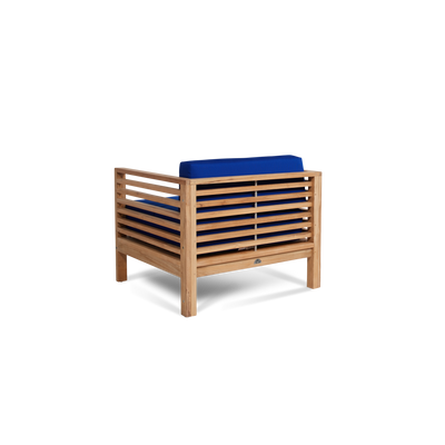 Summer 5-Piece Teak Outdoor Patio Deep Seating Set with Subrella Canvas Cushion
