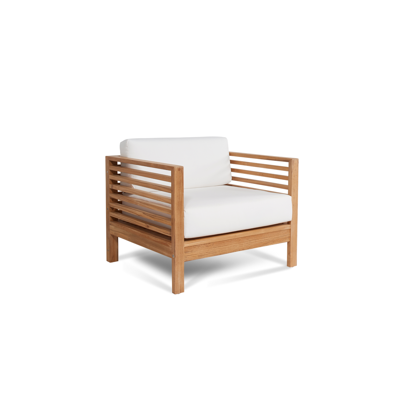 Summer 5-Piece Teak Outdoor Patio Deep Seating Set with Subrella Canvas Cushion