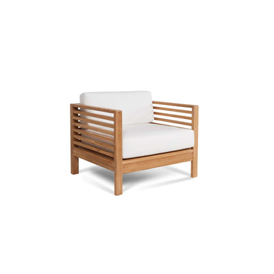 Summer 5-Piece Teak Outdoor Patio Deep Seating Set with Subrella Canvas Cushion