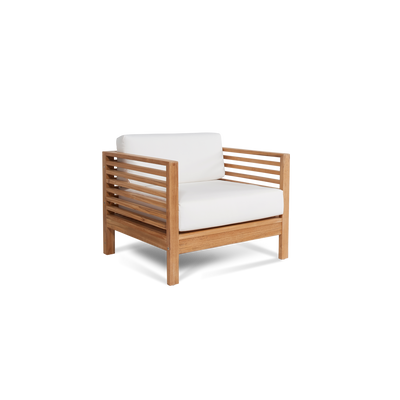 Summer 5-Piece Teak Outdoor Patio Deep Seating Set with Subrella Canvas Cushion