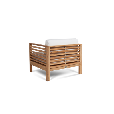 Summer 5-Piece Teak Outdoor Patio Deep Seating Set with Subrella Canvas Cushion