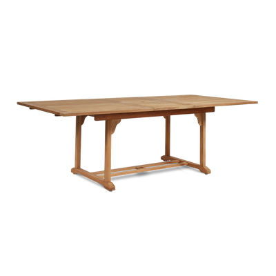 Venice 5-Piece Rectangular Teak Outdoor Dining Set with Extendable Table and Stacking Armchairs