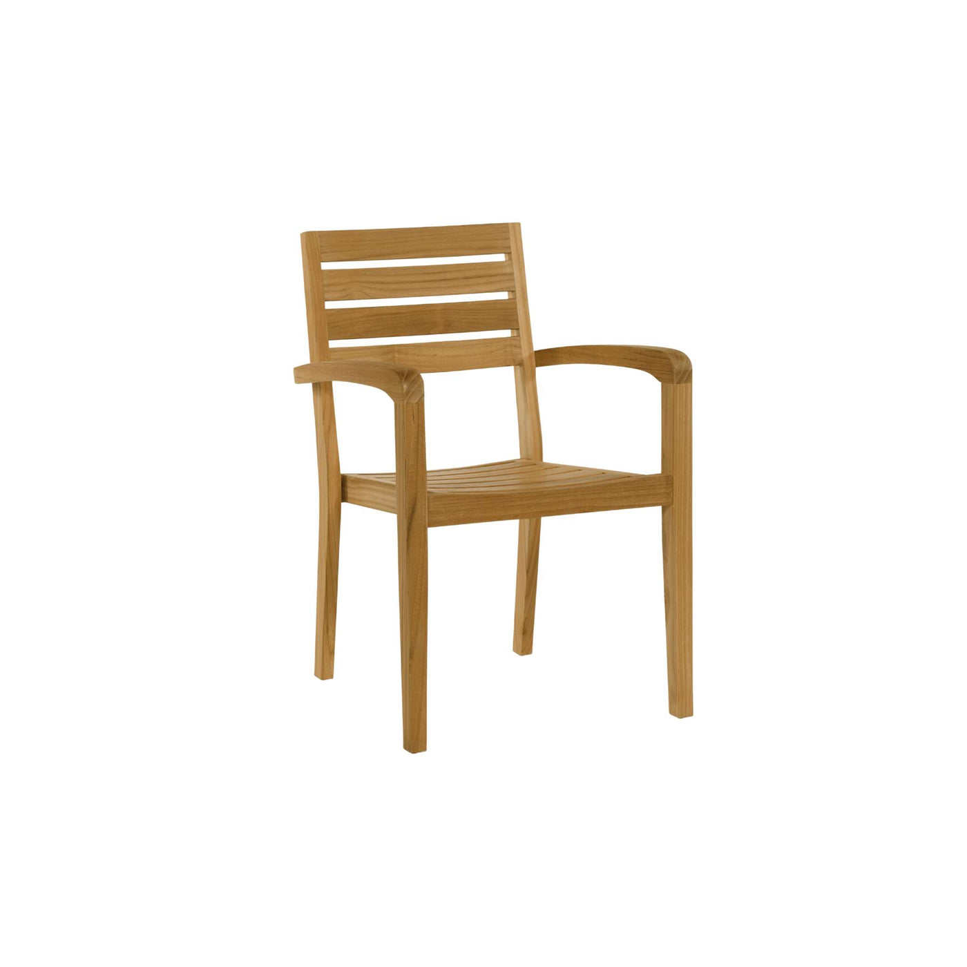 Venice 5-Piece Rectangular Teak Outdoor Dining Set with Extendable Table and Stacking Armchairs